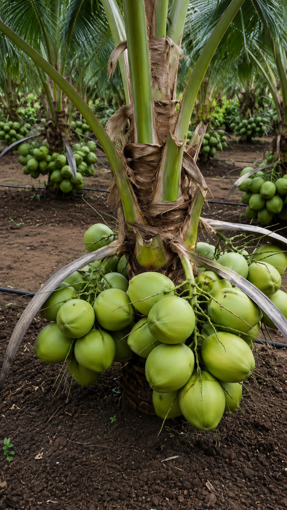 मलेशियन ग्रीन डॉर्फ नारळ/ Malaysian Green Dwarf Coconut